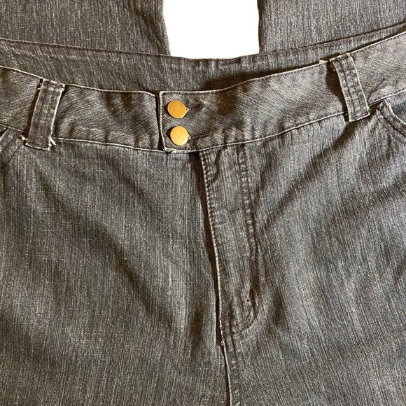Denim & Company Clinton Kelly Blue Denim Jeans Plus 26W Embroidered Straight Leg - Picture 6 of 9